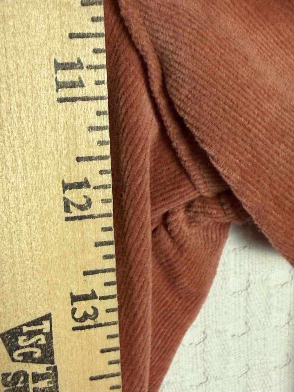 NEW Chelsea & Violet Barrel Corduroy Jeans Pants Coral Cotton Pockets Size 30 - Picture 10 of 12